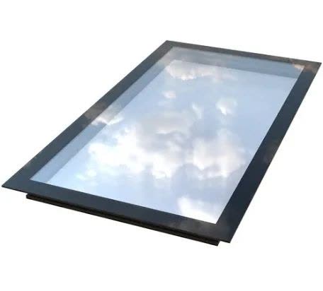 Contemporary aluminium rooflight in the flat roof of a garden room extension